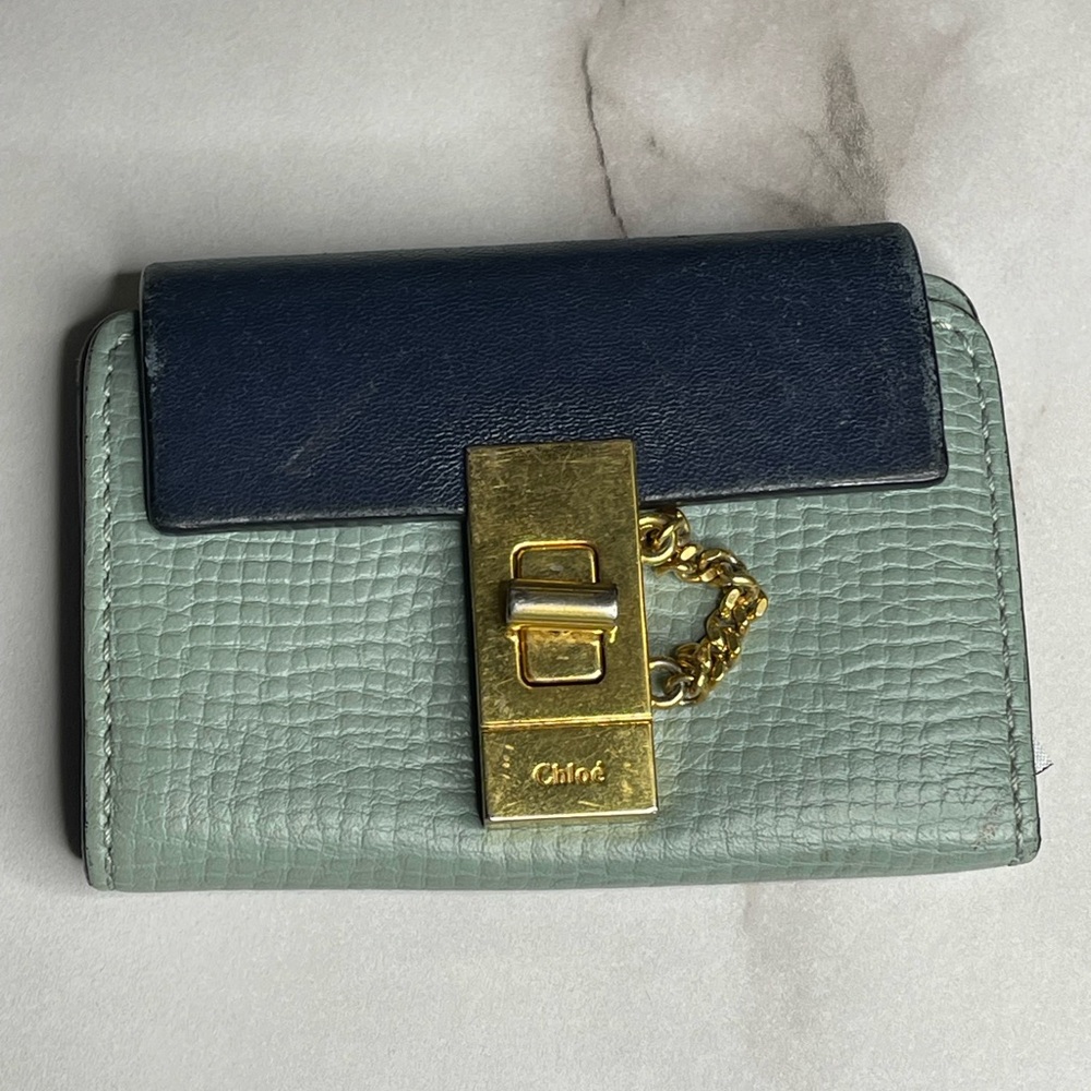 Chloe  Leather Wallet with Gold Hardware
